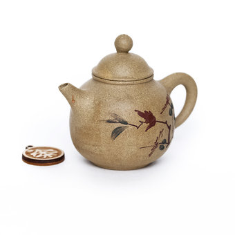 Чайник Исин, роспись глиной, №15, 80 мл
